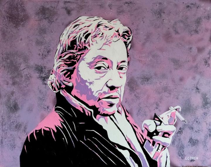 Peinture intitulée "MR GAINSBOURG" par Lionel Cohen, Œuvre d'art originale, Acrylique