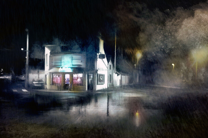 Photographie intitulée "il pleut lentement" par Lionel Morateur, Œuvre d'art originale, Photographie manipulée
