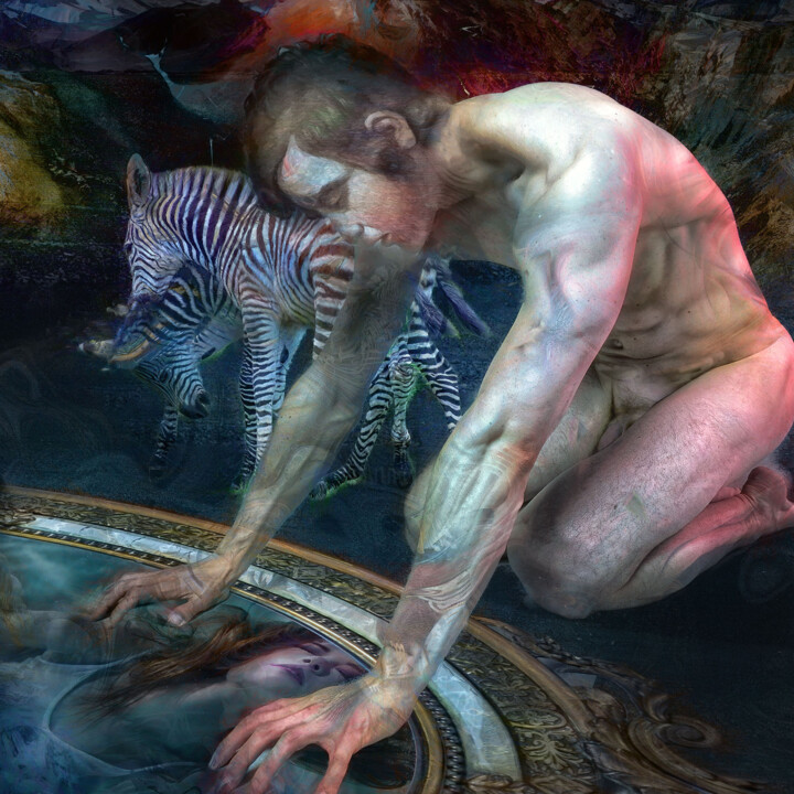 Цифровое искусство под названием "Narcisse III" - Lionel Morateur, Подлинное произведение искусства, Цифровая фотография