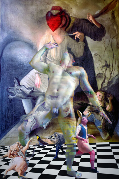 Arte digitale intitolato "Cauchemar I" da Lionel Morateur, Opera d'arte originale, Pittura digitale
