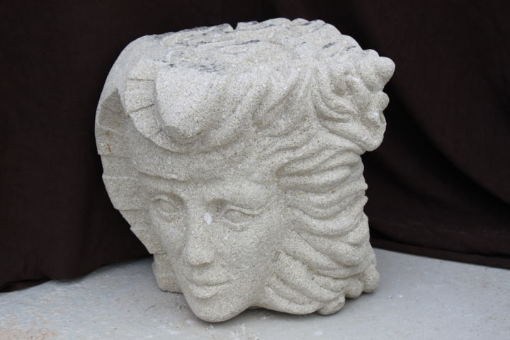 Sculpture titled "uraeus" by Lionel Demichelis, Original Artwork, Stone