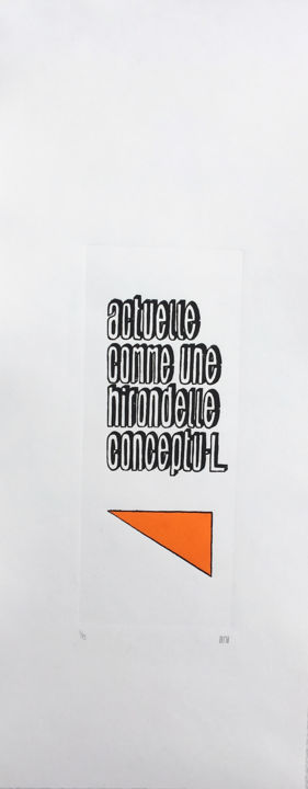 Druckgrafik mit dem Titel "Actuelle" von Aude Lionel Marie D'Arc, Original-Kunstwerk