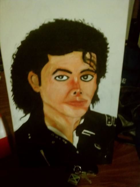 Painting titled "King of Pop" by Caudia Russell, Original Artwork