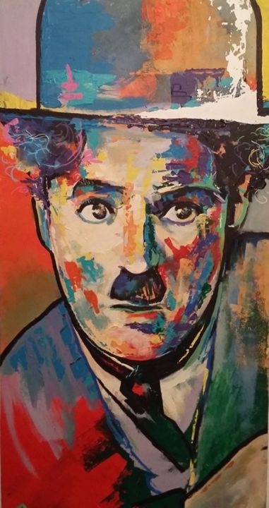 Painting titled "Charlot" by Lio, Original Artwork