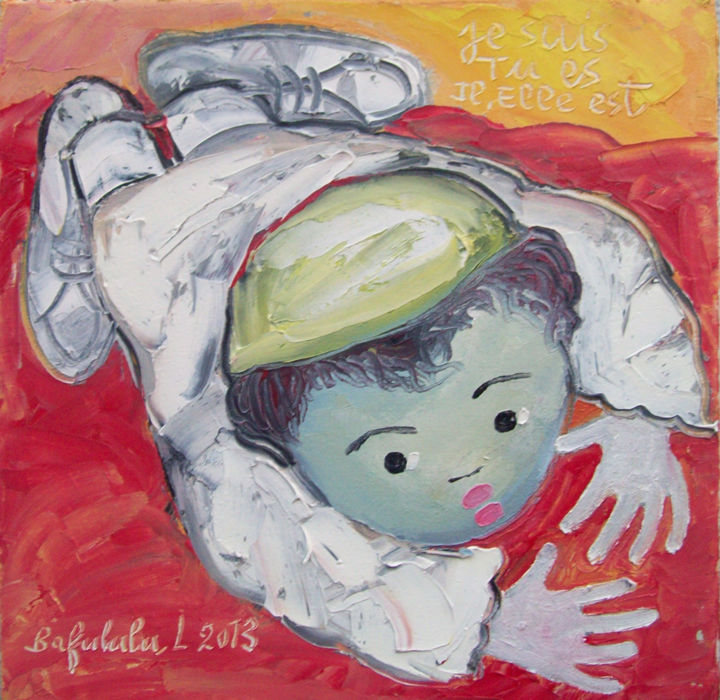 Painting titled "923-0523.jpg" by Bafululu Lipondo, Le Peintre De L'Enfant, Original Artwork, Acrylic