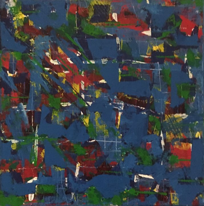 Painting titled "Grid Series 2" by Lisa Trevino, Original Art, Acrylic