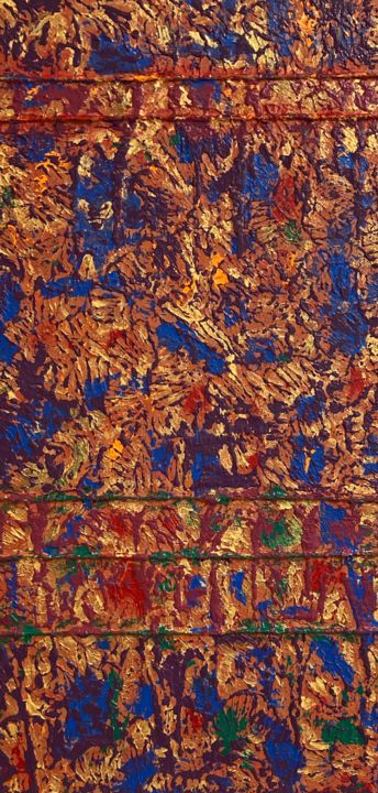 Painting titled "Ancient Empire" by Lisa Trevino, Original Art, Acrylic Mounted on Stretcher frame
