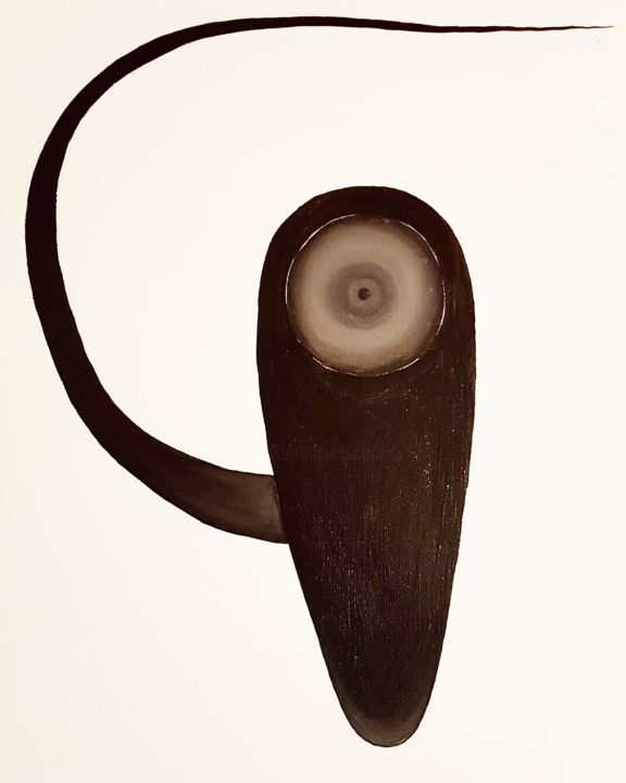 Painting titled "Black Hole" by Elisabeth Reschke, Original Art, Oil