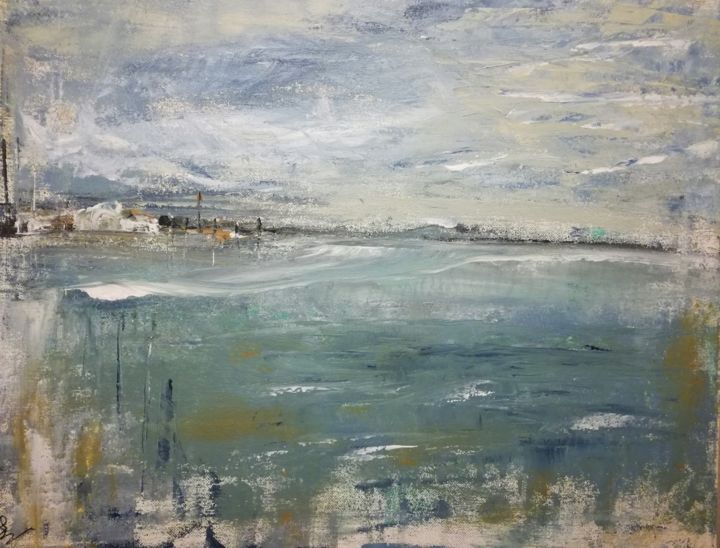 Painting titled "Ordinary shore" by Lisa Steeven, Original Artwork, Acrylic