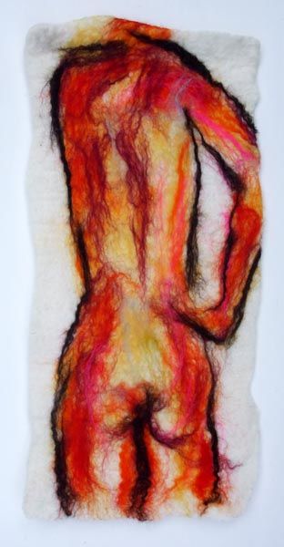 Artcraft titled "Nude Back View With…" by Lisa Corken, Original Artwork