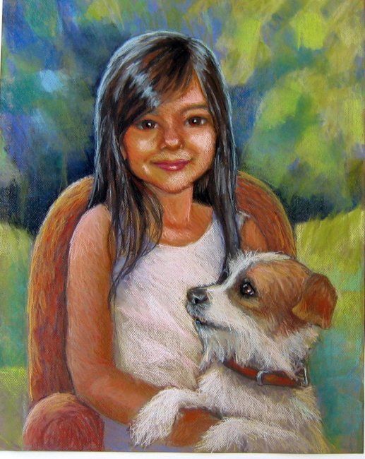 Painting titled "Dana and Skip" by Lisa English, Original Art,