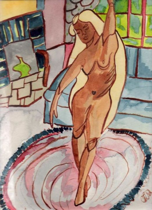 Painting titled "Privacy Dancer / Da…" by Lisa J. Warner, Original Artwork, Oil