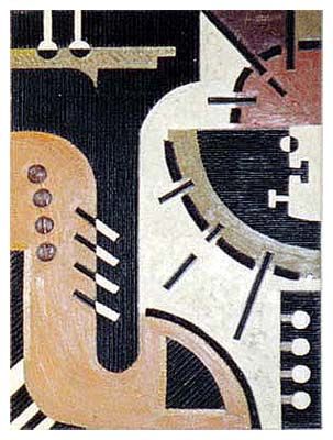 Pittura intitolato "Saxofones" da L. Greco, Opera d'arte originale