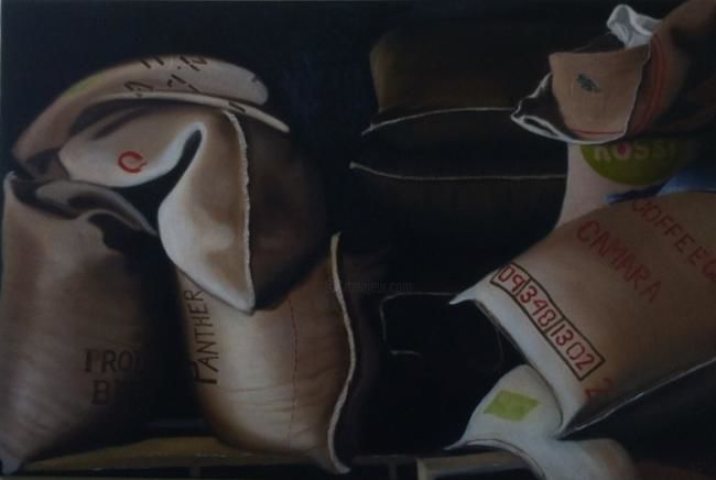 Pintura titulada "Panther Coffee" por Lisa Sole Williams, Obra de arte original, Oleo
