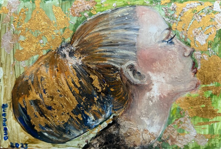 Pittura intitolato "Tiger Skin Jasper" da Lisbeth Buonanno, Opera d'arte originale, Olio