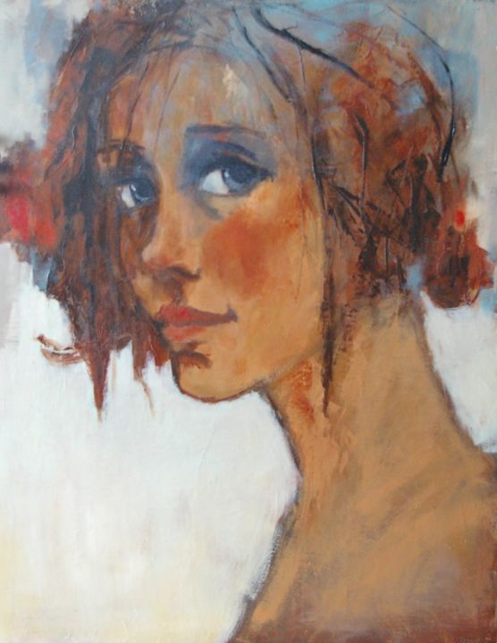 Peinture intitulée "femme.jpg" par Lisbeth Courcambeck, Œuvre d'art originale