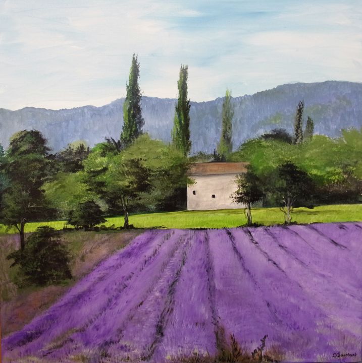 Lavande En Provence 1 Painting By Lise Buissart Artmajeur