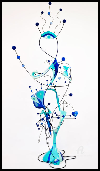 Sculpture intitulée "Guérison Moléculaire" par Lise Dedieu, Œuvre d'art originale, Acier inoxydable