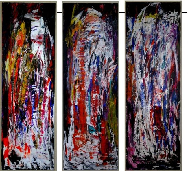 Peinture intitulée "Femmes du Monde" par Lise Tollemer, Œuvre d'art originale,