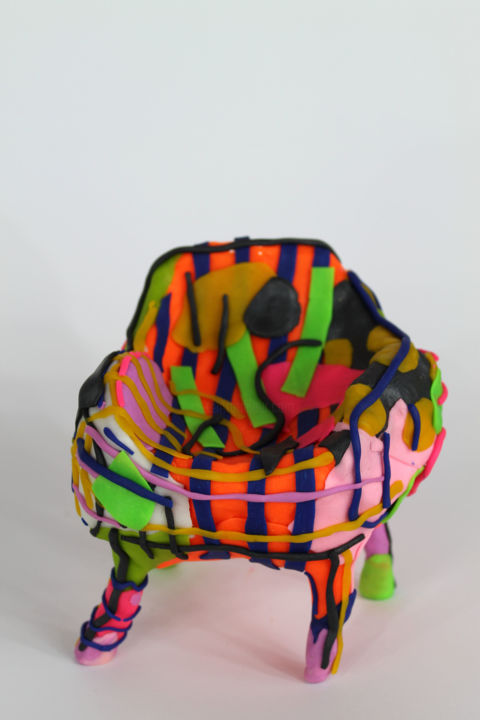 Sculpture titled "Сhair / Polymer Cla…" by Vitaliy Lishko, Original Art, Polymer clay