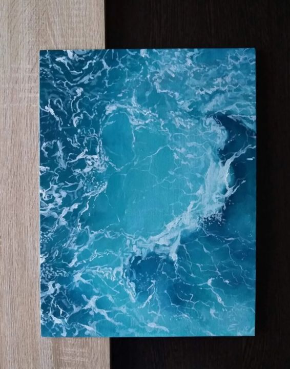Картина под названием "Маленький океан" - Екатерина Литвиненко, Подлинное произведение искусства, Масло