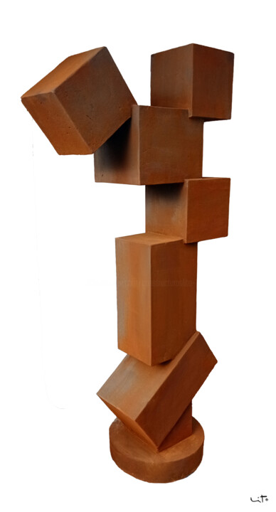 Sculpture titled "Adicion IX" by Lito, Original Artwork, Concrete