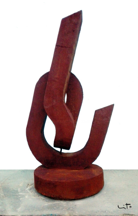 Sculpture titled "Nudos XVI" by Lito, Original Artwork, Concrete