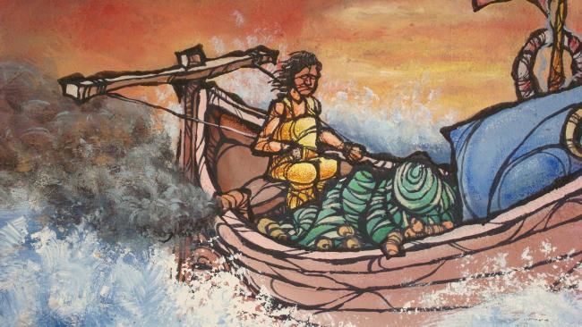 Painting titled "Mares" by Fresia Navarrete, Original Art, Oil