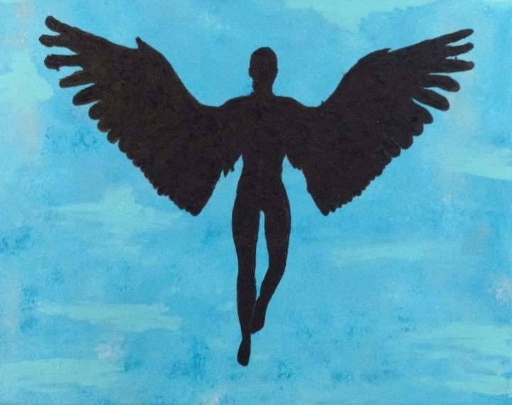 Painting titled "angel.jpg" by Mandy Bargmann, Original Artwork, Acrylic