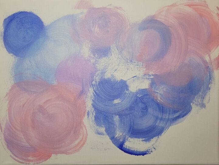 Painting titled "Circles" by Littleartist, Original Artwork, Acrylic