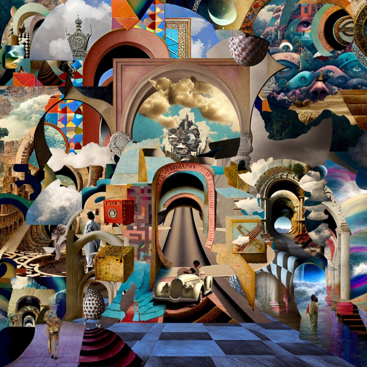 Digital Arts titled "d r e a m w o r k (…" by Littlesurrealdream, Original Artwork, Digital Collage
