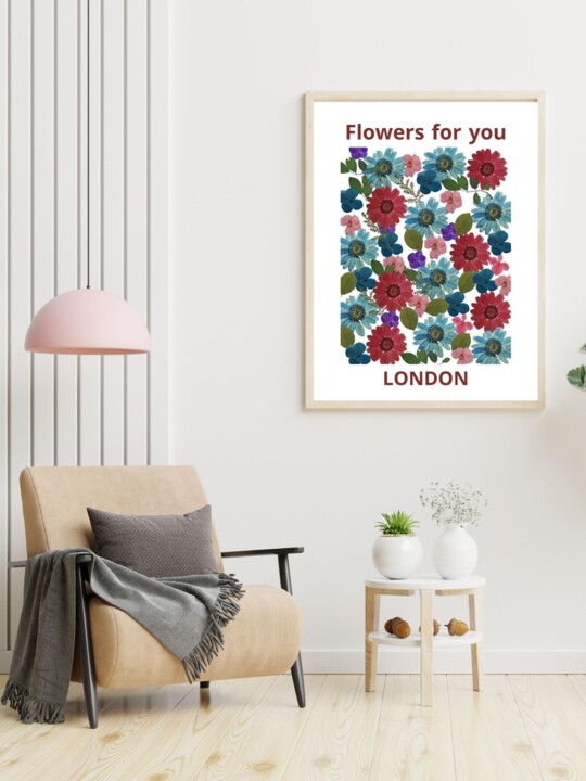 "flower market" başlıklı Dijital Sanat Littletreasure2024 tarafından, Orijinal sanat, Dijital Kolaj