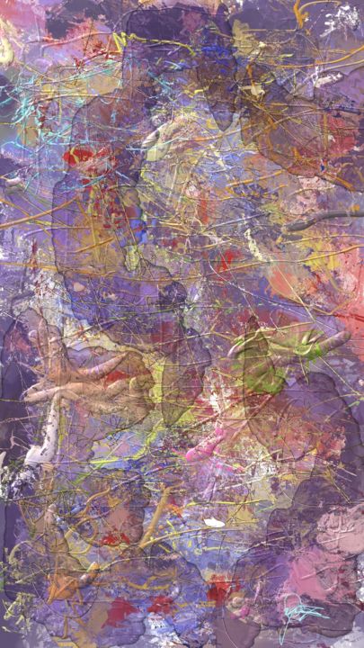 Malerei mit dem Titel "purple-turn" von Skywalker, Original-Kunstwerk, Tinte