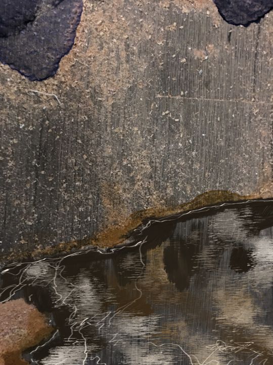 Peinture intitulée "black-water-and-mou…" par Skywalker, Œuvre d'art originale