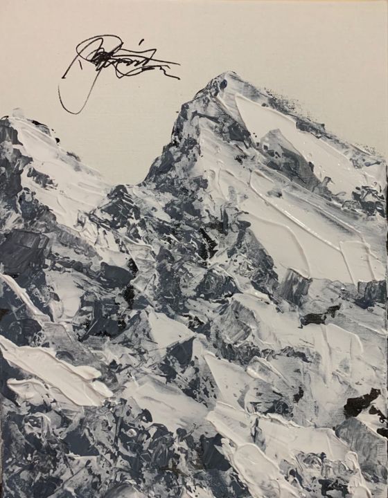 Painting titled "20190324daymountain" by Skywalker, Original Artwork