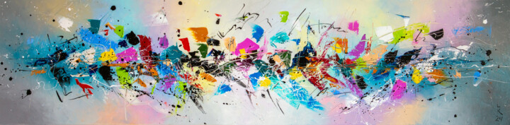 Картина под названием "Euphoria of spring" - Liubov Kuptsova, Подлинное произведение искусства, Масло Установлен на Деревянн…