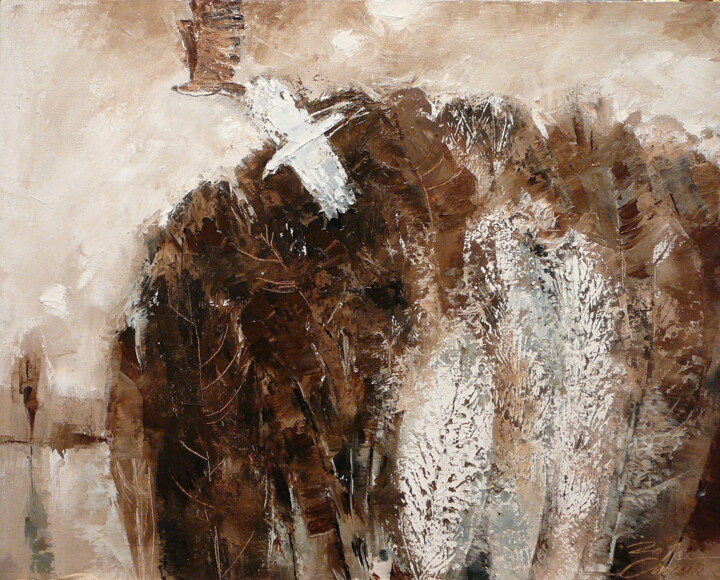 Картина под названием "На стороне." - Людмила Стойлик, Подлинное произведение искусства, Масло