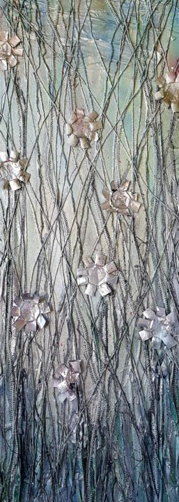 Collages intitulée "Urban Nature (serie…" par Liudmyla Durante Art & Jewelry, Œuvre d'art originale, Textiles