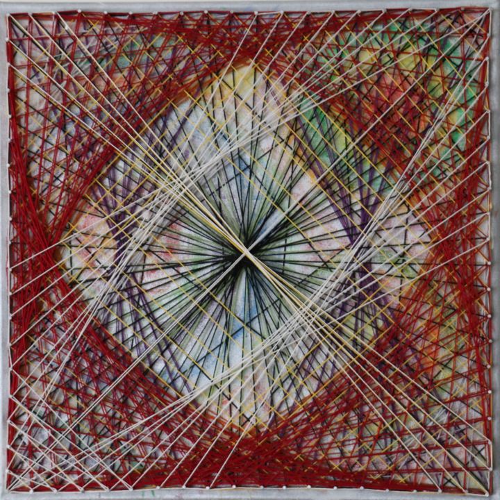 Textile Art με τίτλο "Genesis" από Liudmyla Durante Art & Jewelry, Αυθεντικά έργα τέχνης, String Art