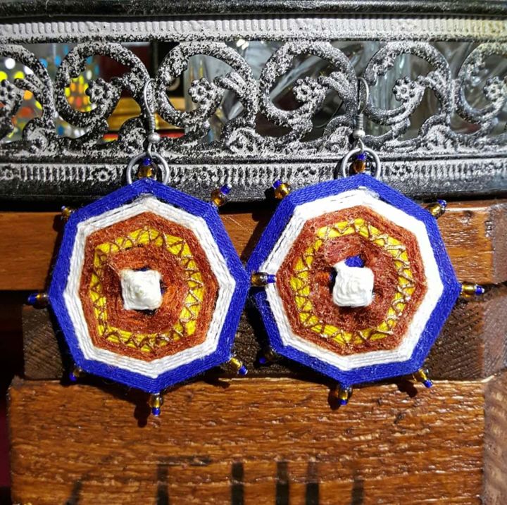 Design intitulée "Mandala of luck" par Liudmyla Durante Art & Jewelry, Œuvre d'art originale, Bijoux