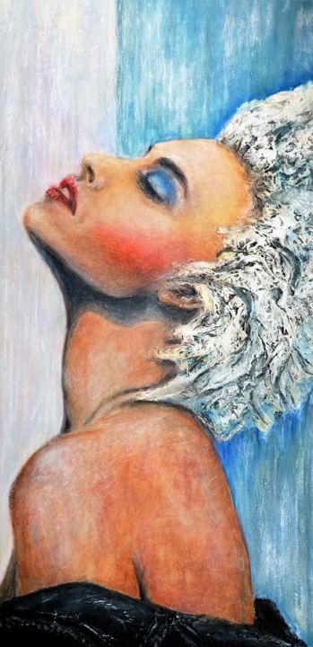 Painting titled "Who's That Girl" by Liudmyla Durante Art & Jewelry, Original Artwork, Acrylic