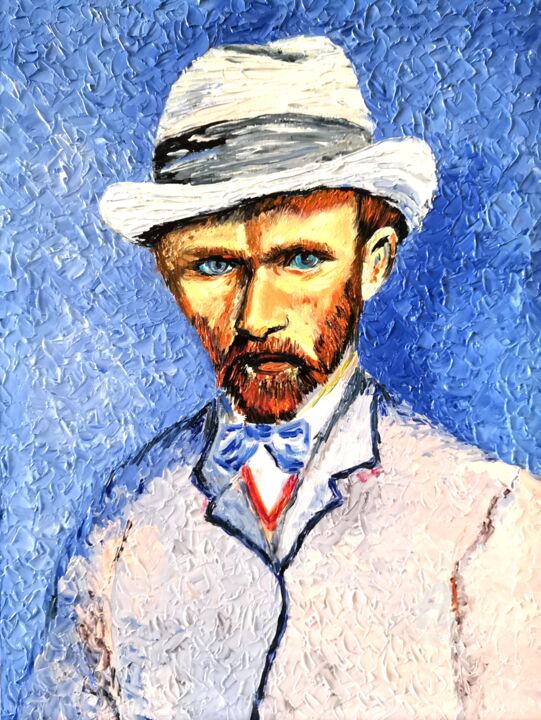 Schilderij getiteld "Vincent Van Gogh Se…" door Liudmyla Riabkova, Origineel Kunstwerk, Olie