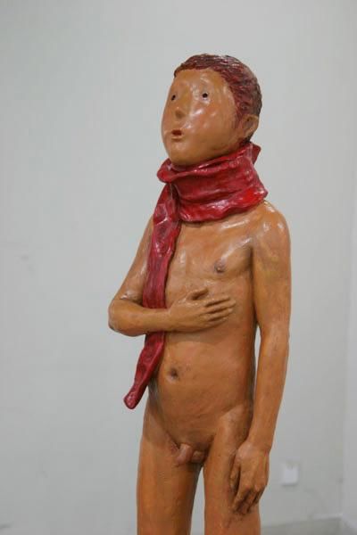 Sculpture titled "Waiting for Godot" by Liu Qiang, Original Artwork