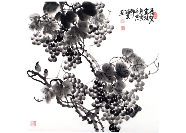 Painting titled "berry-patch-5.jpg" by Ruiyou Liu, Original Artwork
