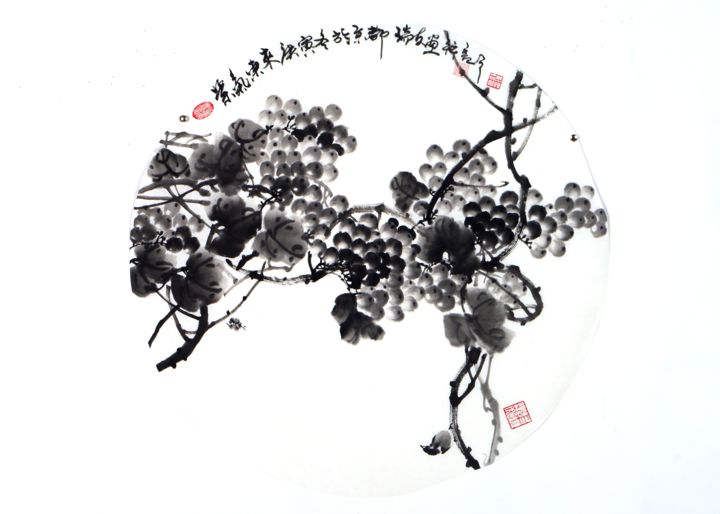 Painting titled "berry-patch-7.jpg" by Ruiyou Liu, Original Artwork