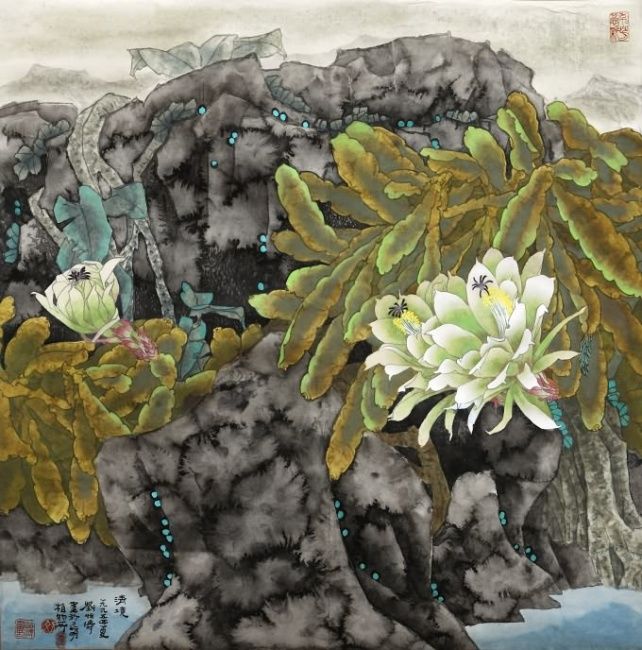 绘画 标题为“Epiphyllum清境” 由怡涛yitao 刘liu  画廊gallery, 原创艺术品