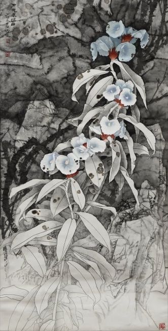 Pintura titulada "月光奏鸣曲  132x66cm  收入…" por Yi Tao Yitao Liu Liu Hua Lang Gallery, Obra de arte original