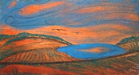 Painting titled "Pond not far away.." by James Lively, Original Art,