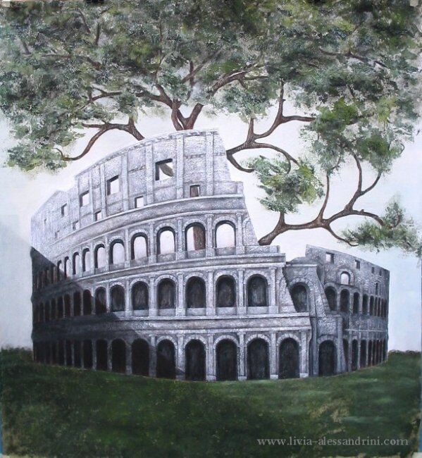 Pittura intitolato "L'ETERNO RITORNO" da Livia Alessandrini, Opera d'arte originale