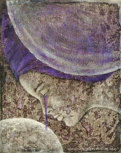 Peinture intitulée "MOON FRUITS - II" par Livia Alessandrini, Œuvre d'art originale